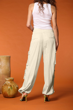Francis women's Cargo Jogger Pants in modal cotton wide leg