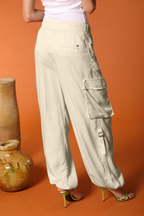 Francis women's Cargo Jogger Pants in modal cotton wide leg