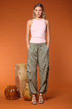 Francis women's Cargo Jogger Pants in modal cotton wide leg