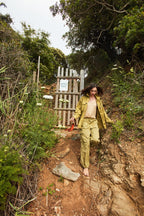 Francis pantalon cargo femme en twill wide leg