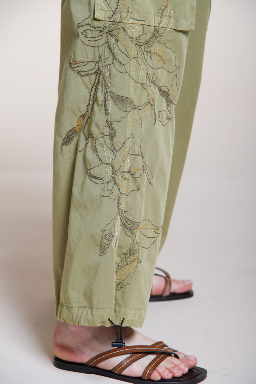 Francis pantalon cargo femme en twill wide leg