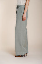 New York Studio Damen Chinohose aus Baumwolle und Leinen Twill straight fit