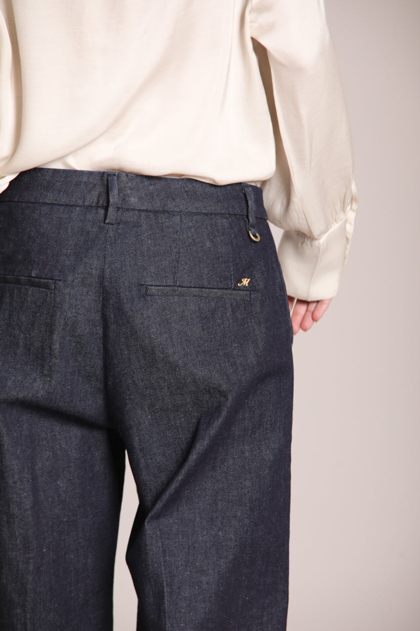 Foto 2 New York Studio pantalone cargo donna in denim stretch wide leg