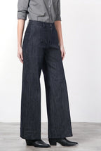 New York Studio Damen-Chinohose aus Stretch-Denim, Straight Fit