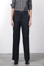 New York Studio Damen-Chinohose aus Stretch-Denim, Straight Fit