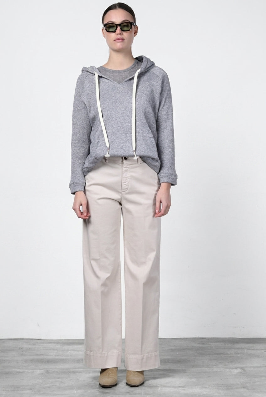 New York Studio women’s chino trousers in satin, straight fit