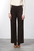 New York Studio women’s chino trousers in satin, straight fit