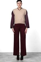 New York Studio pantalón chino de mujer en raso straight fit