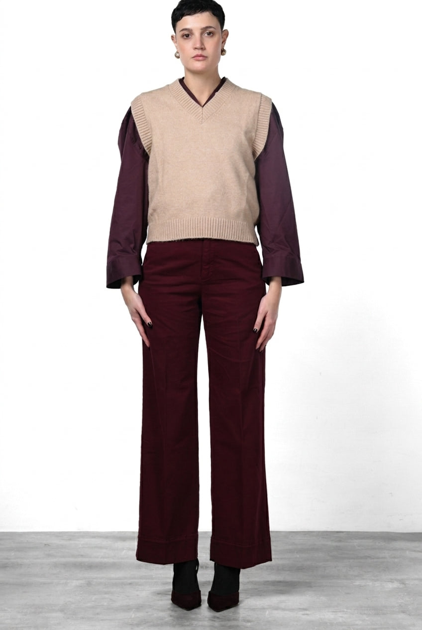 New York Studio women’s chino pants in satin with straight fit