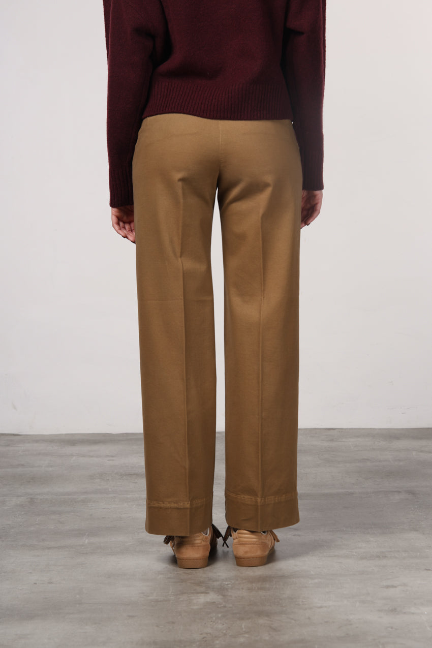 New York Studio pantalón chino de mujer en raso straight fit