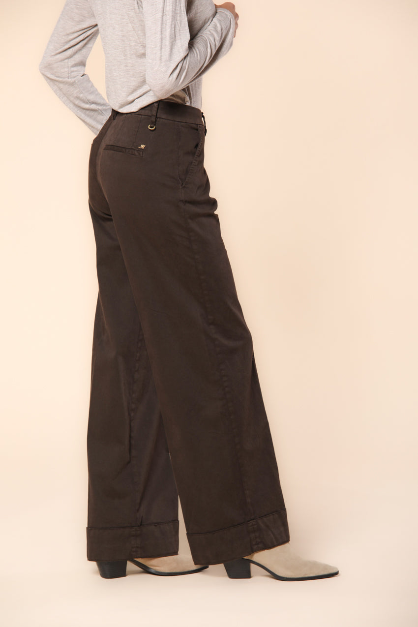 New York Studio pantalon chino pour femme en satin avec coupe relaxed