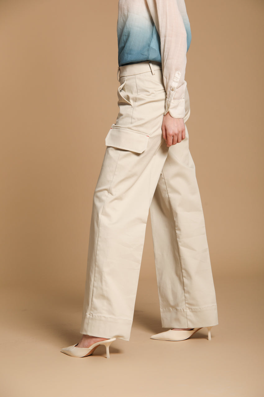 New York Studio women's Cargo Pants in cotton twill wide leg