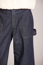 Foto 4 Dallas Wide pantaloni cargo donna in denim stretch wide leg