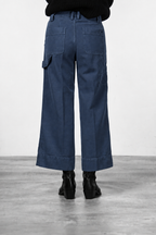 Dallas Wide pantalón chino de mujer en canvas straight fit

