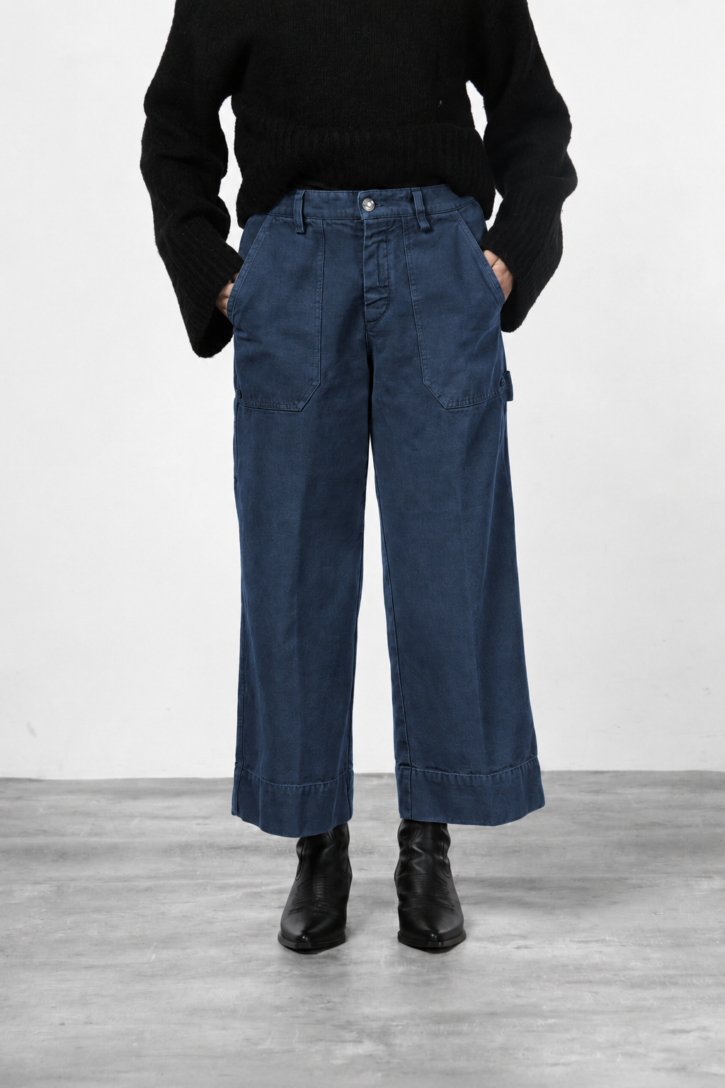 Dallas Wide pantalón chino de mujer en canvas straight fit
