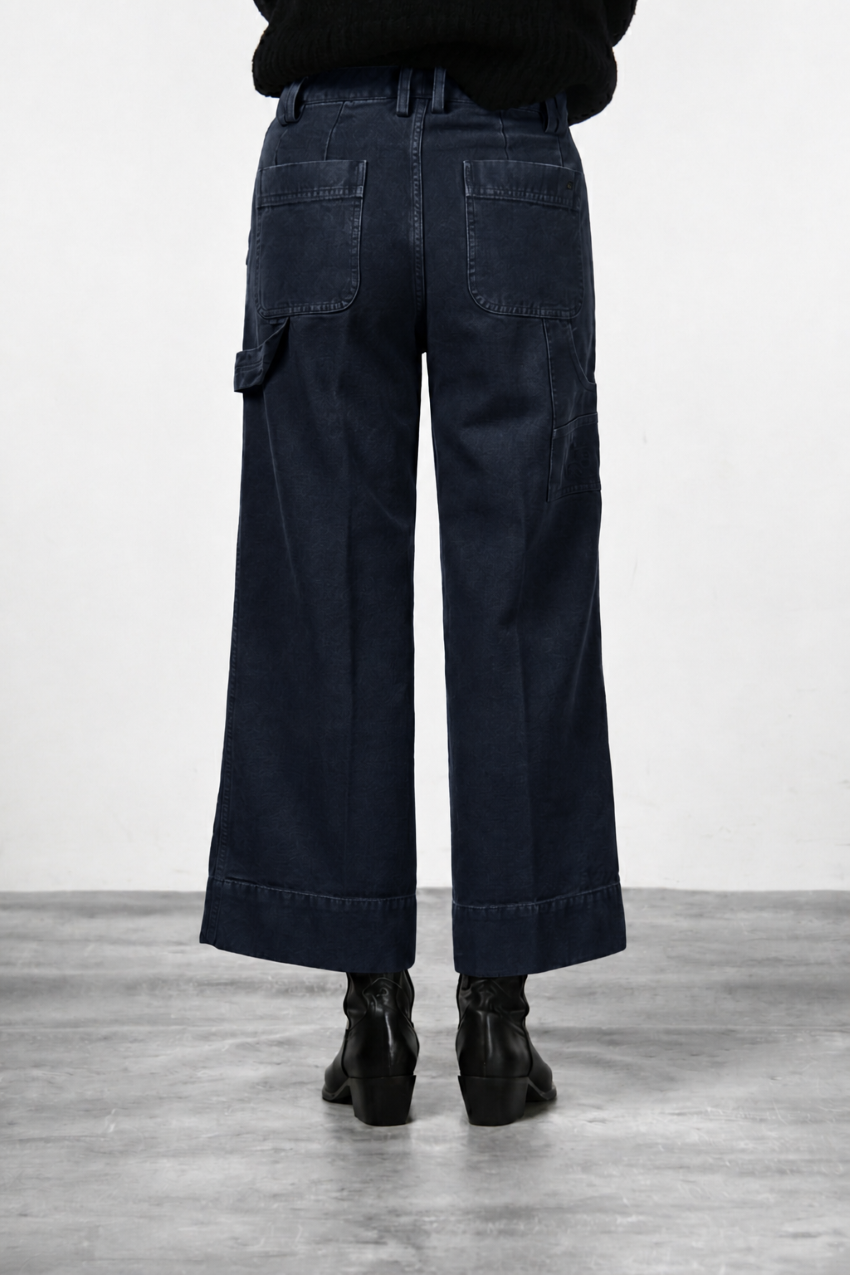 Dallas Wide pantalón chino de mujer en canvas straight fit

