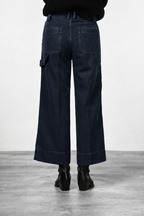 Dallas Wide pantalón chino de mujer en canvas straight fit
