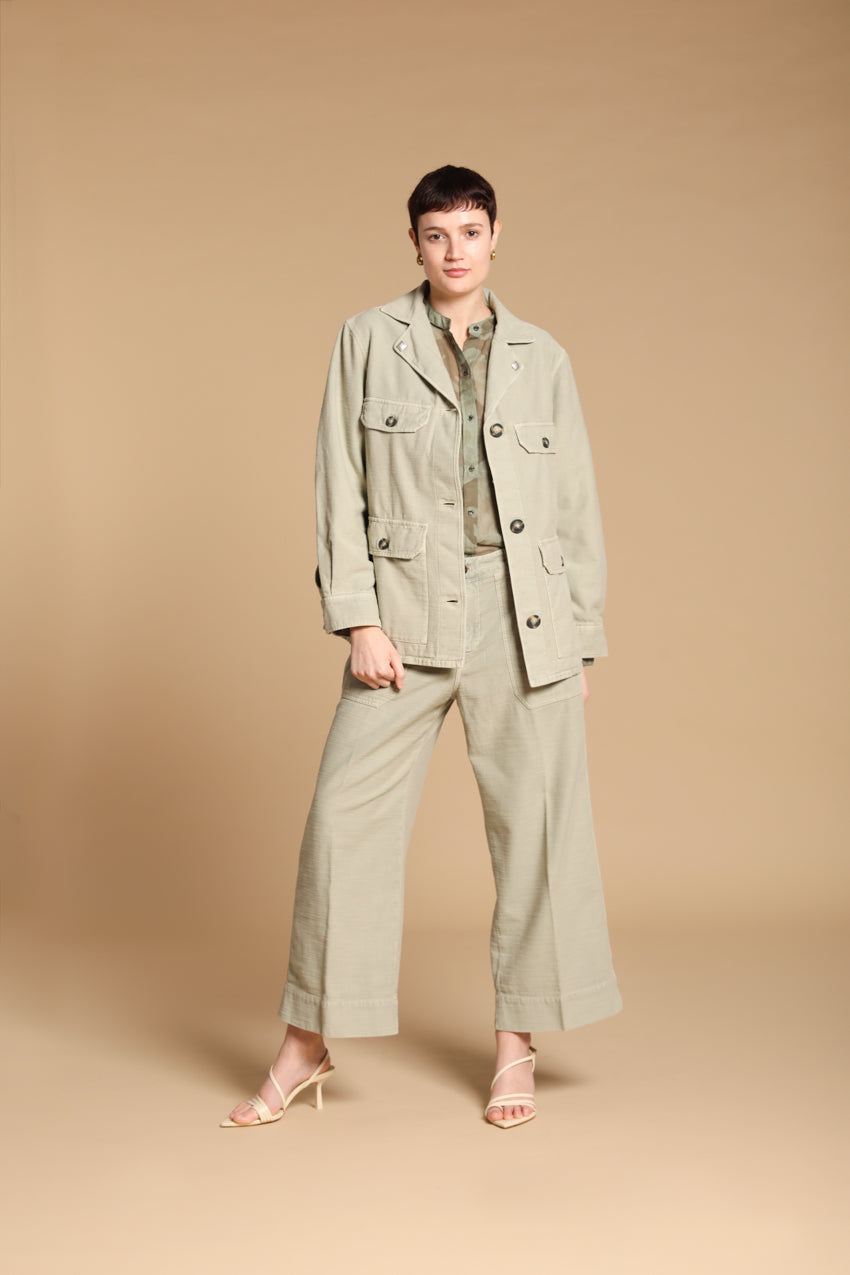 Dallas Wide pantaloni cargo donna in saten wide leg