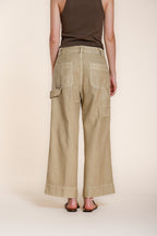 Dallas Wide women's cargo pants in slub cotton straight fit