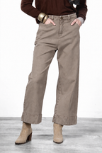 New York Studio Crop Chinohose für Damen aus Stretch-Twill mit straight fit