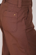 New York Studio Cropped pantalón chino mujer en gabardina straight fit