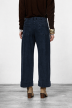 New York Studio Crop pantalone chino donna in twill stretch straight fit