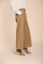 Foto 4 New York Studio Cropped pantalone chino donna in gabardina wide leg