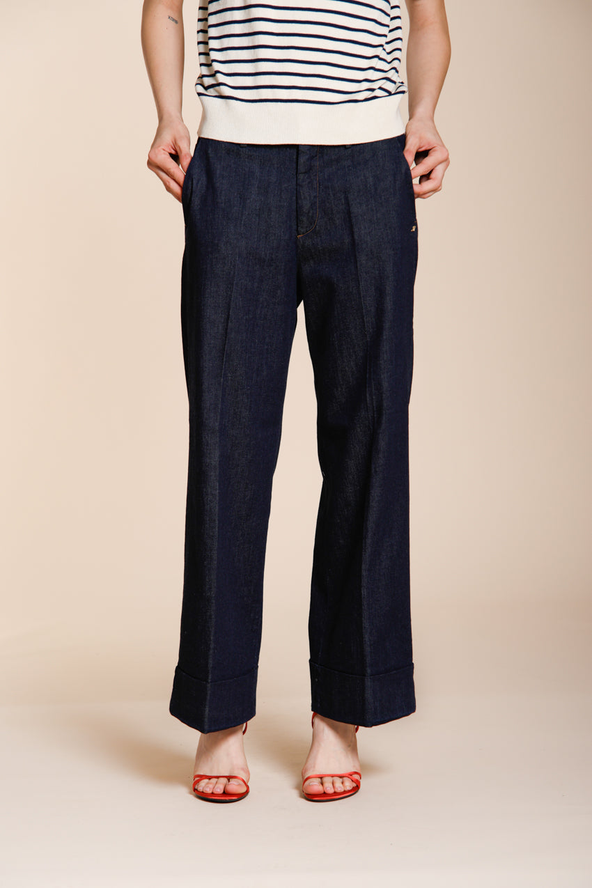 New York Studio Cropped City women's chino pants in denim straight fit