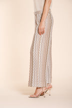 New York Studio Cropped City pantalón chino mujer en jersey de rayas straight fit