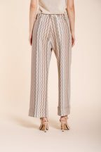 New York Studio Cropped City pantalón chino mujer en jersey de rayas straight fit