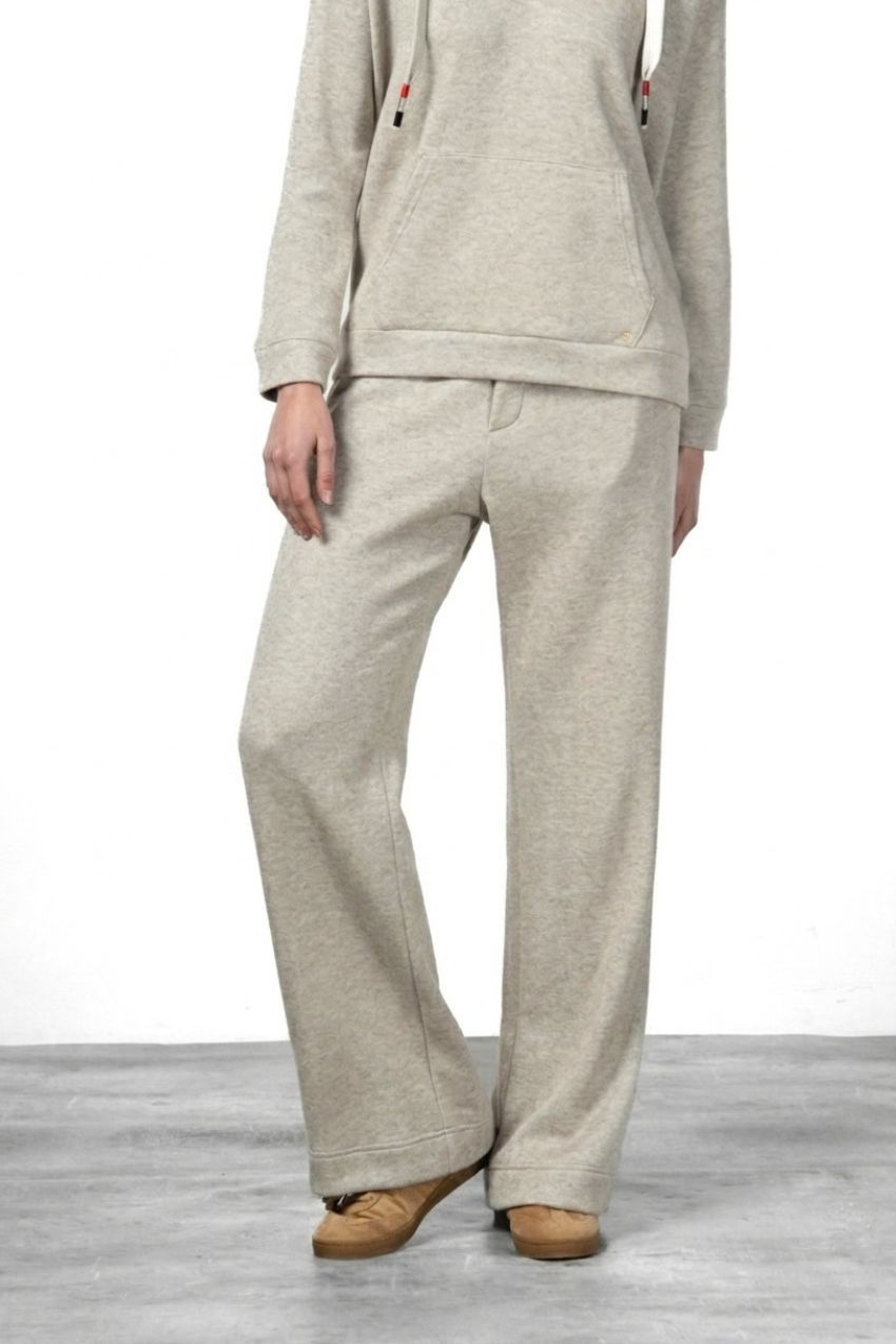 New York Studio Elax pantalón chino de mujer en jersey efecto punto straight fit