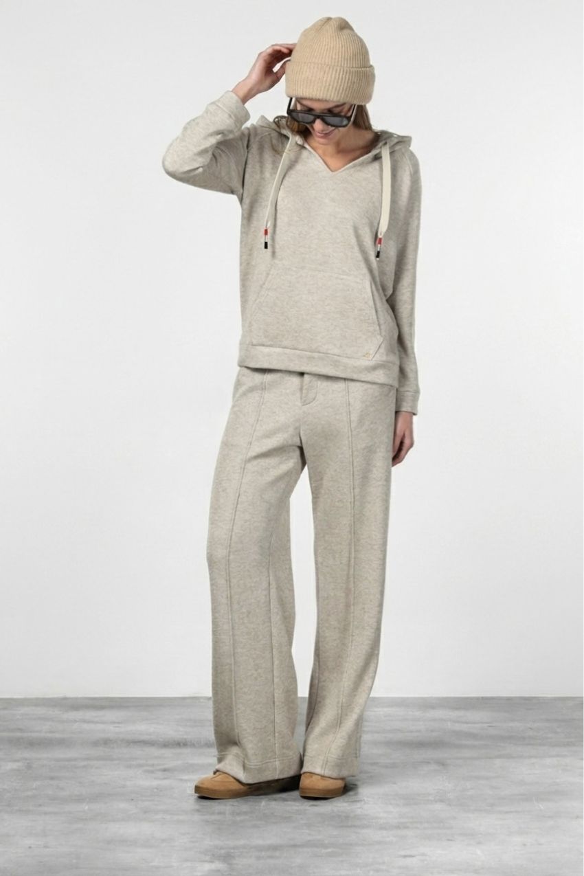 New York Studio Elax pantalón chino de mujer en jersey efecto punto straight fit