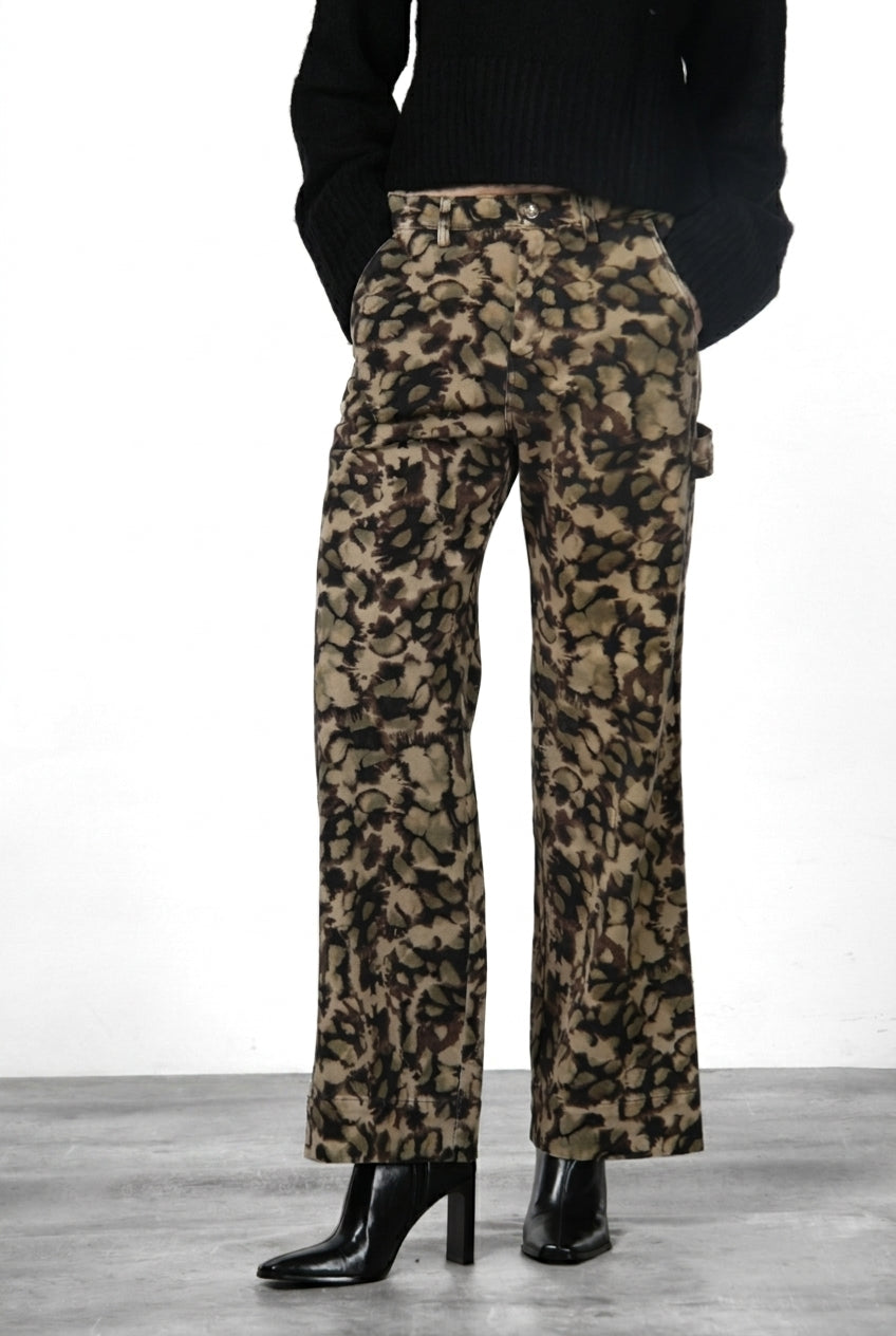 Dallas Wide Work Chinohose für Damen aus Bull mit Camouflage-Muster und straight fit