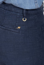New York Studio Cropped pantalone chino donna in stuoia straight fit