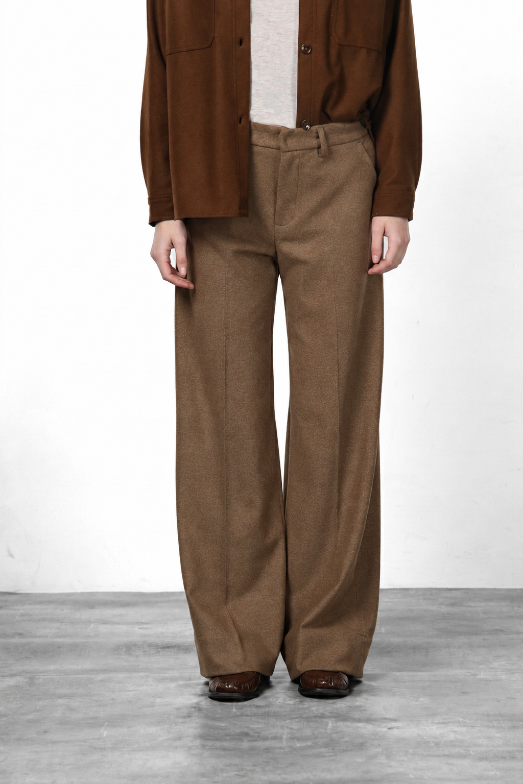New York Studio Tailored pantalón chino de mujer en jersey franela straight fit