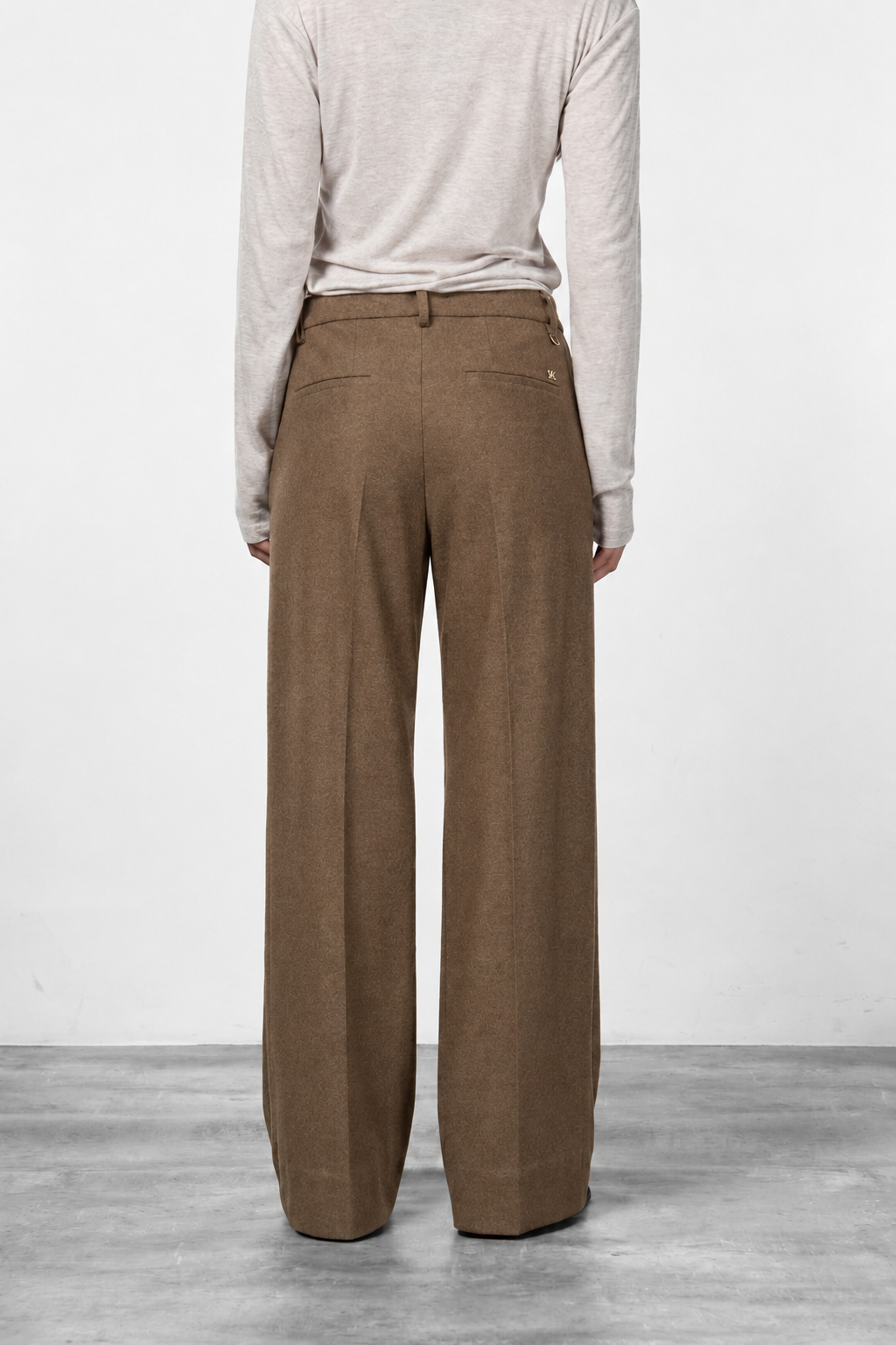 New York Studio Tailored pantalón chino de mujer en jersey franela straight fit