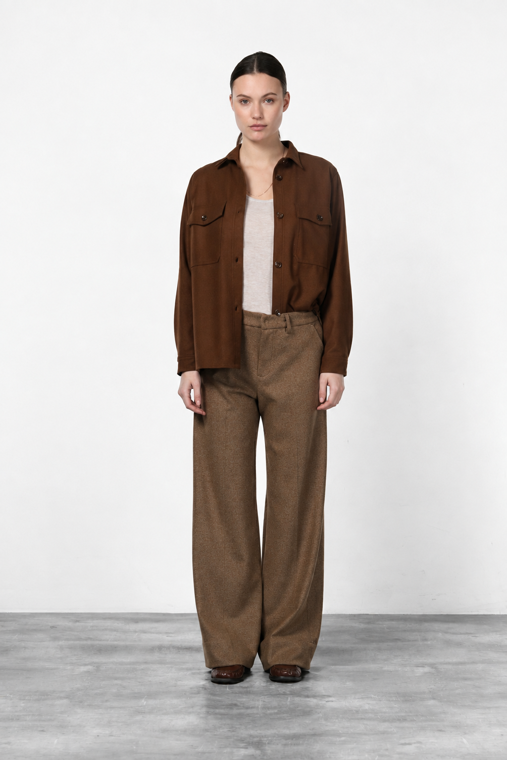 New York Studio Tailored pantalón chino de mujer en jersey franela straight fit