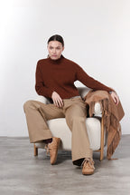 New York Studio Tailored Damen-Chinohose aus Wolle im Straight Fit