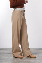 New York Studio Tailored Damen-Chinohose aus Wolle im Straight Fit