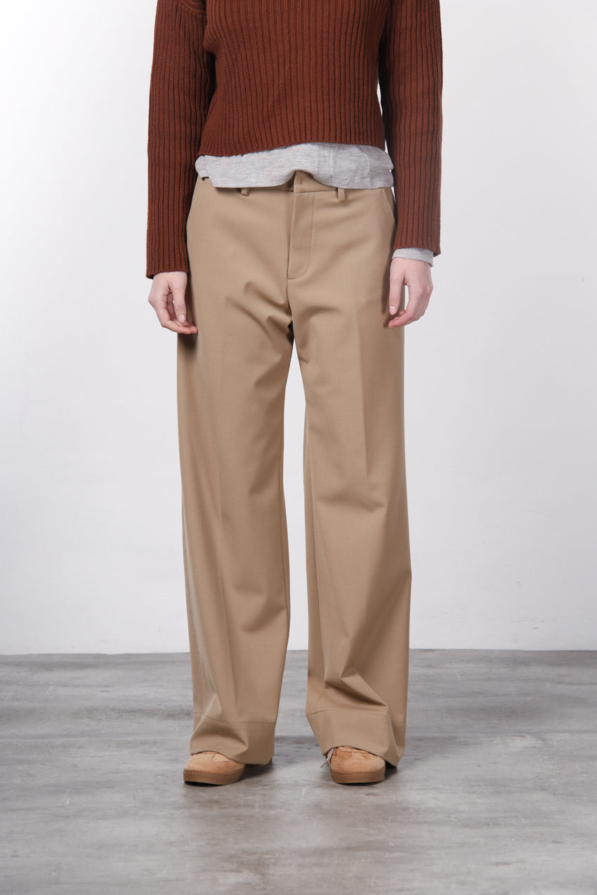 New York Studio Tailored Damen-Chinohose aus Wolle im Straight Fit