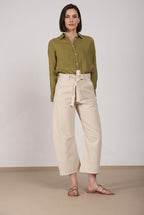 Vivienne City pantalon chino femme en bull stretch balloon fit