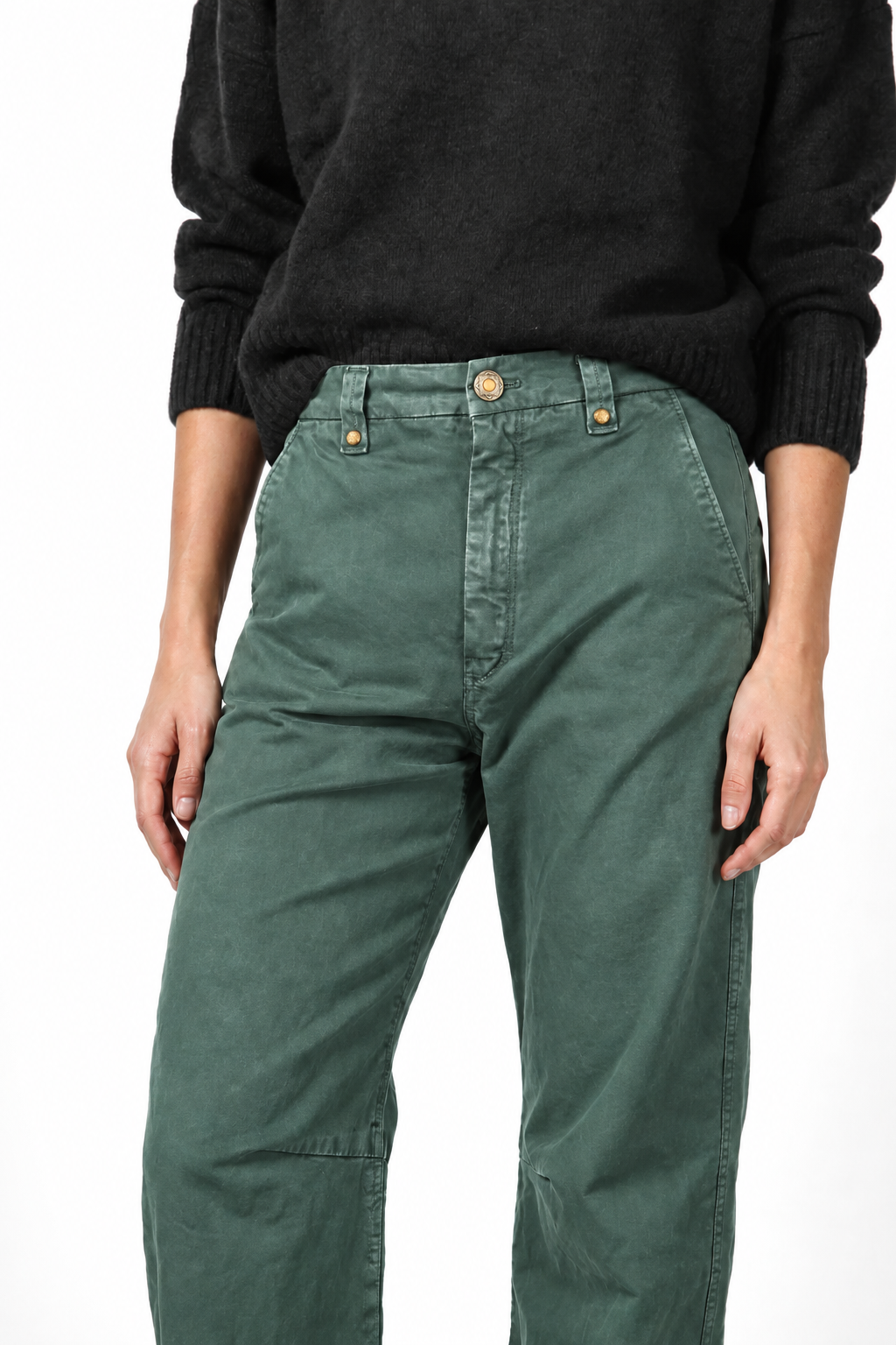 Vivienne City pantalón chino de mujer en gabardina balloon fit