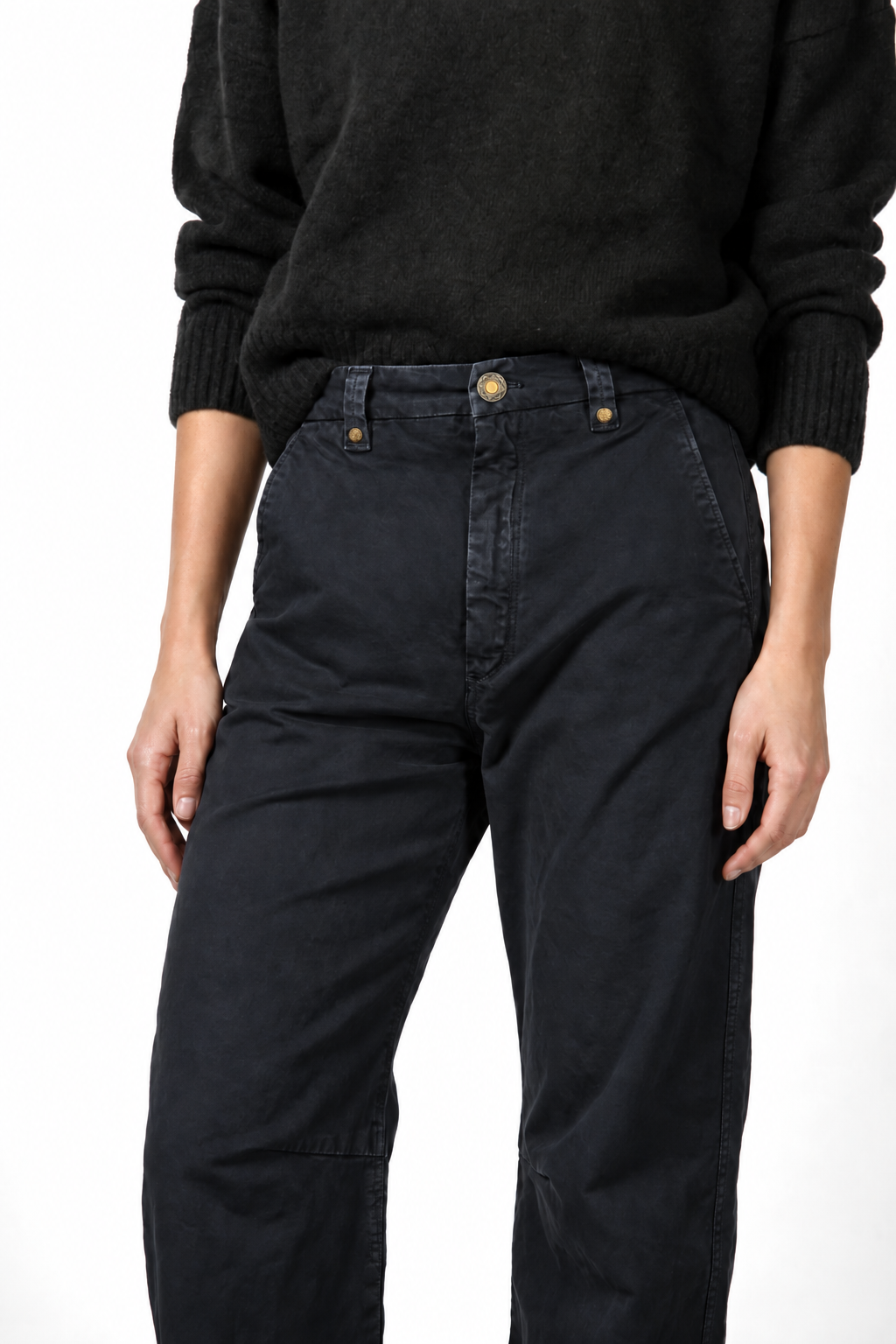 Vivienne City pantalón chino de mujer en gabardina balloon fit