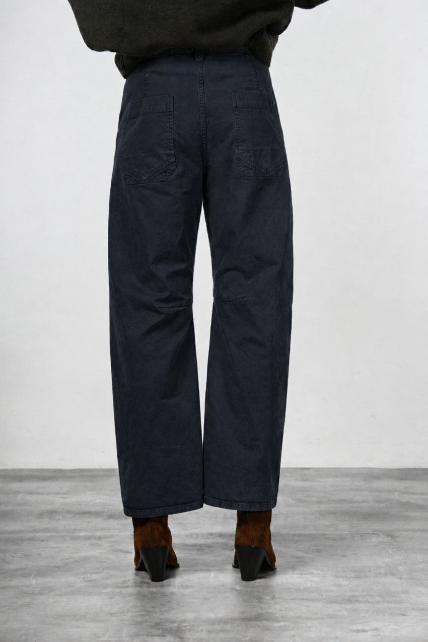 Vivienne City pantalon chino femme en gabardine balloon fit