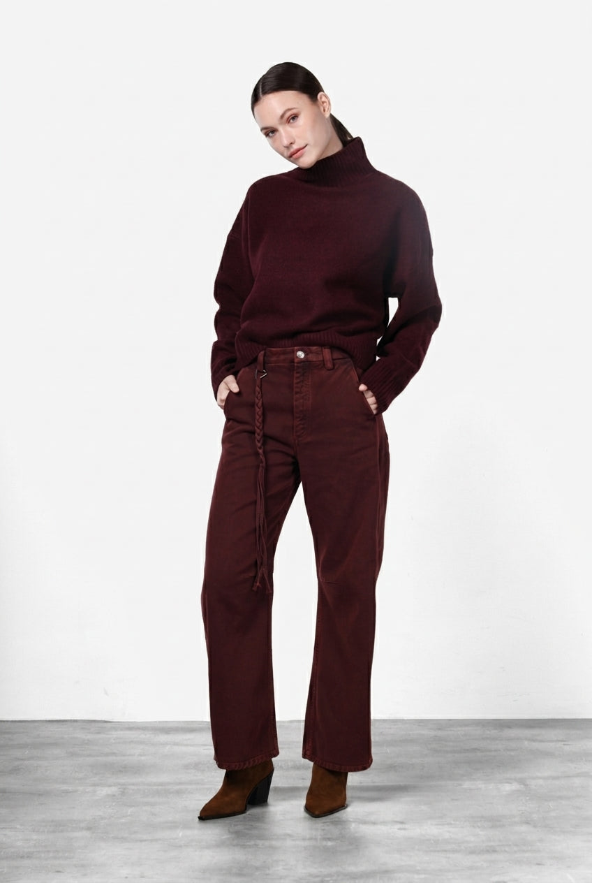Valerie pantalone chino donna in twill baloon fit ①
