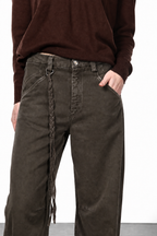 Veronique pantalón chino de mujer en twill balloon fit ①