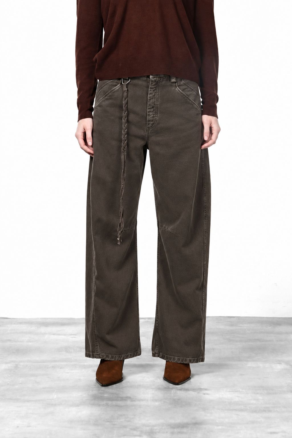 Veronique pantalon chino femme en twill balloon fit ①