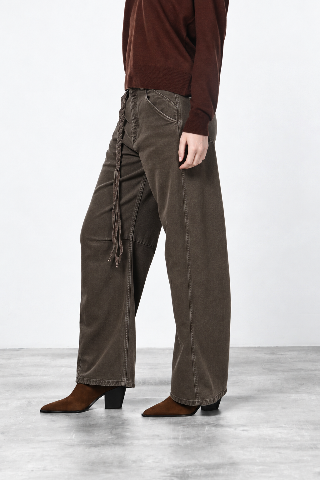 Veronique pantalón chino de mujer en twill balloon fit ①