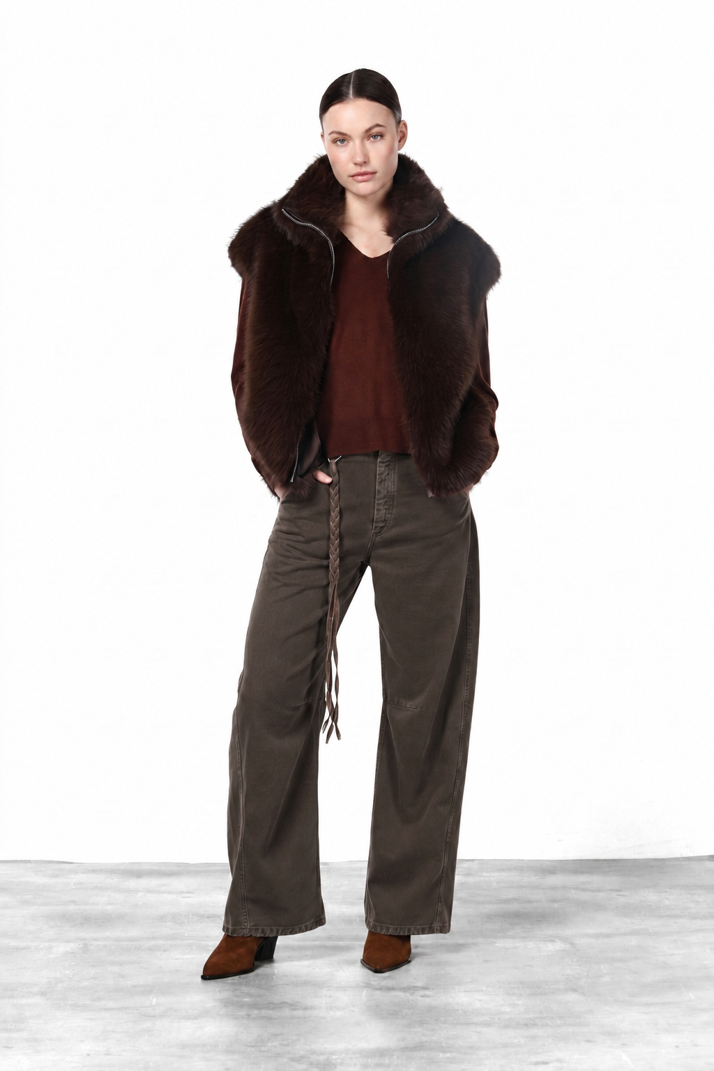 Veronique pantalon chino femme en twill balloon fit ①