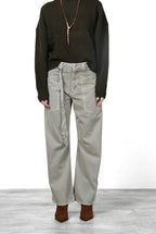 Venice pantalone chino donna in twill baloon fit ①